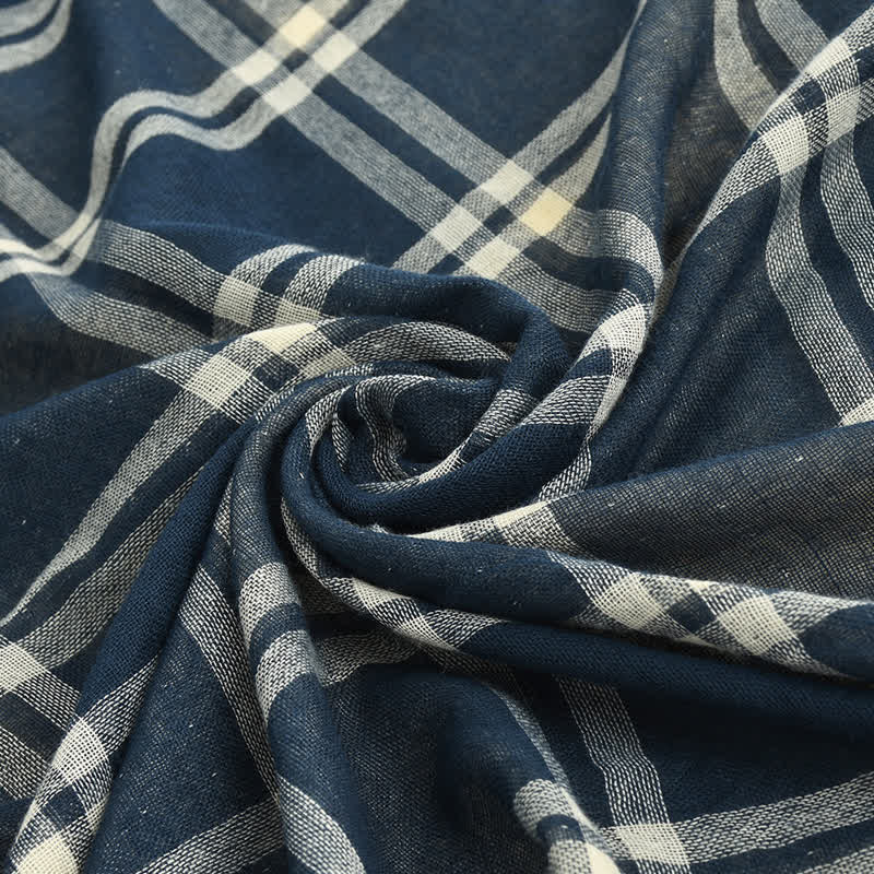 Bufanda informal de cuadros estilo británico para hombre - image 5