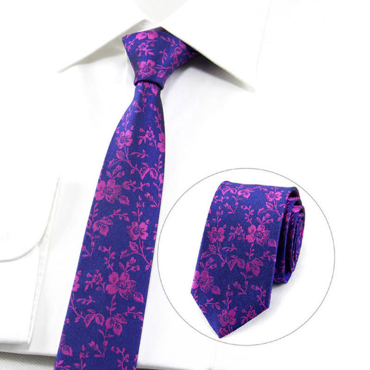 Corbata de primavera con pequeñas flores para hombre