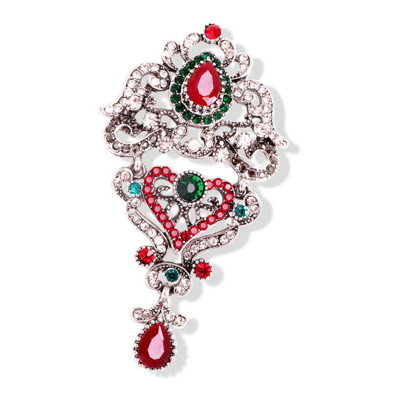 Broche clásico de mujer con forma de gota de agua para banquetes