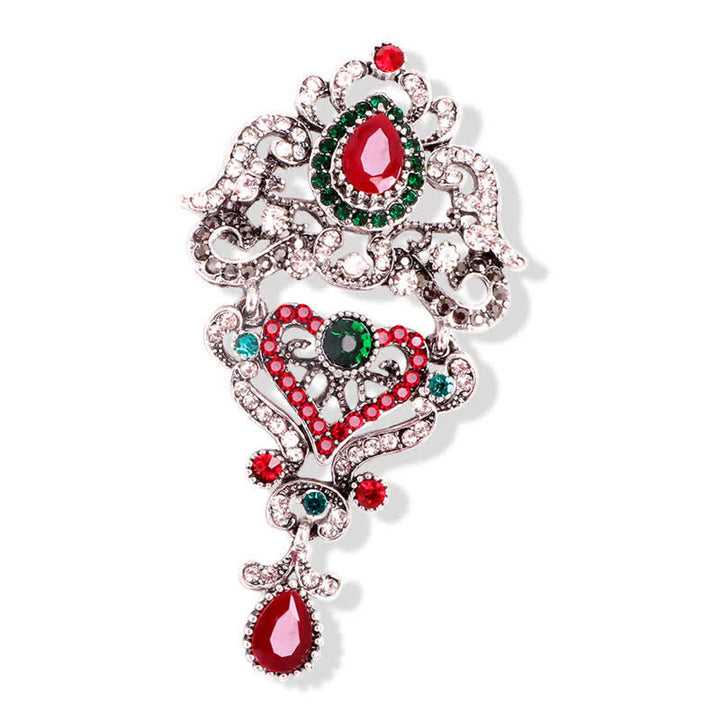 Broche clásico de mujer con forma de gota de agua para banquetes