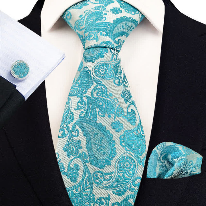 Conjunto de 3 corbatas de cachemira exóticas para hombre