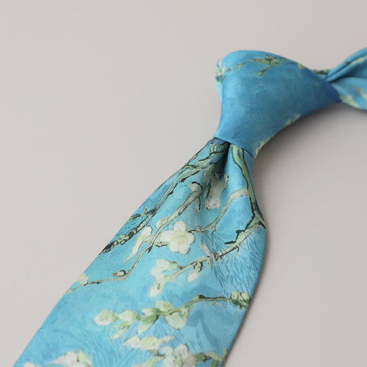 Corbata de hombre con pintura abstracta clásica
