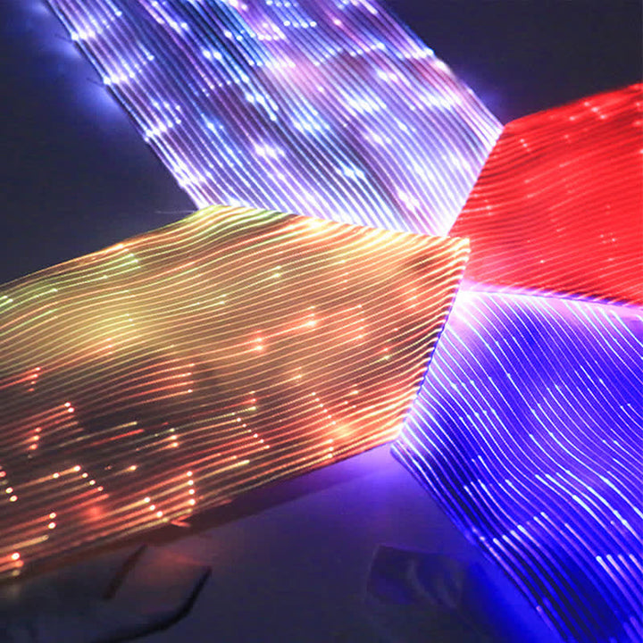 Corbata luminosa futurista de fibra óptica