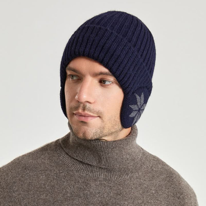 Gorro de punto grueso y cálido para invierno unisex