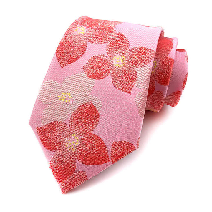 Corbata elegante con flores grandes para hombre