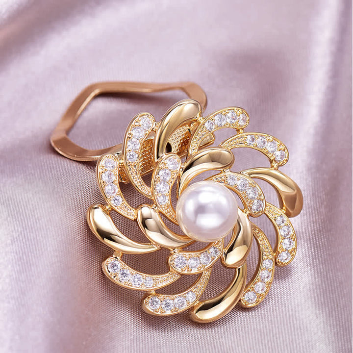 Broche con hebilla y flores de crisantemo para mujer