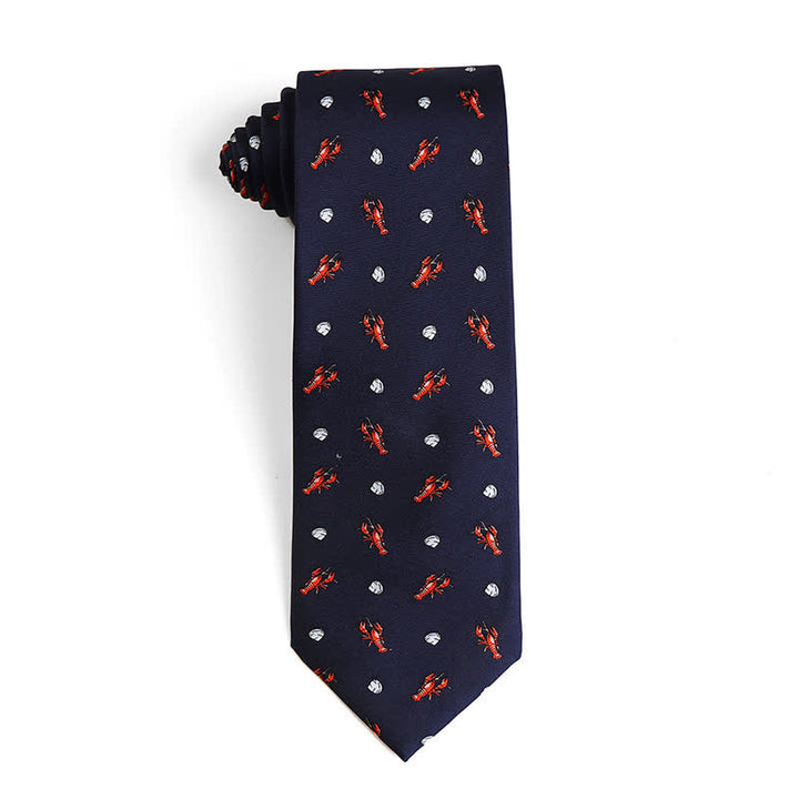 Corbata de seda pura con motivos de animales bailando para hombre
