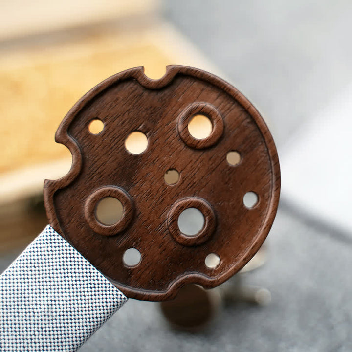Juego de 3 pajaritas de madera con forma de círculo hueco para hombre