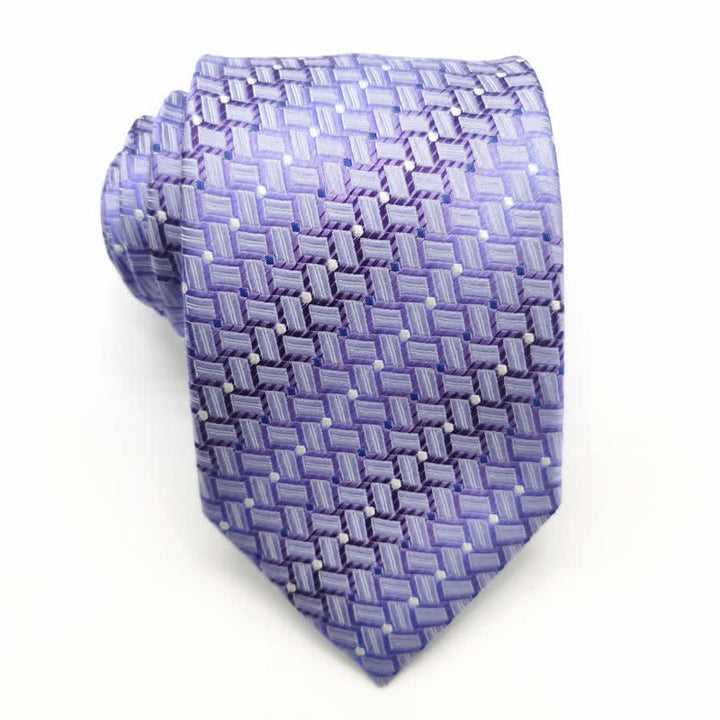 Corbata de seda pura con patrón de tejido degradado para hombre