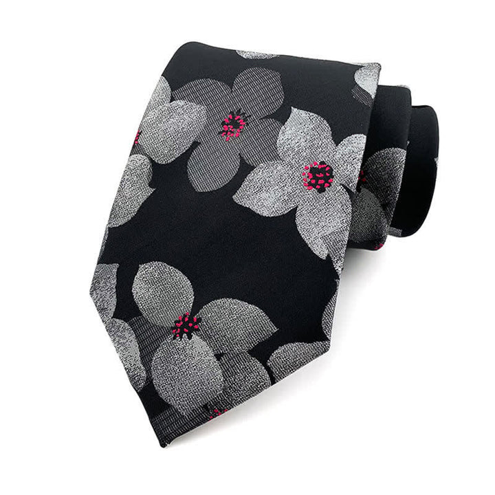 Corbata elegante con flores grandes para hombre