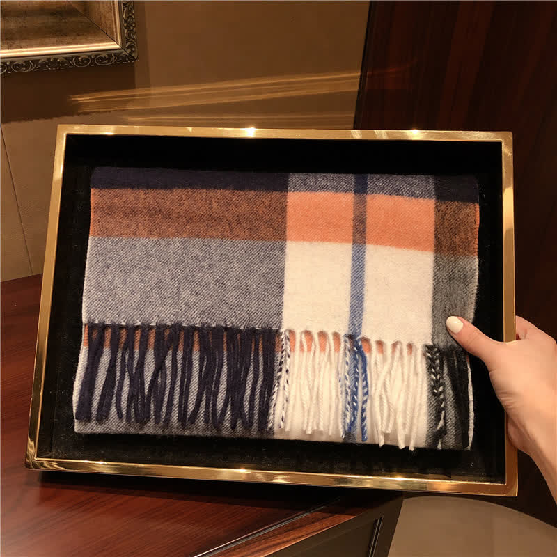 Bufanda unisex de cuadros grandes y cálidos de Lamb Edinburgh - image 18