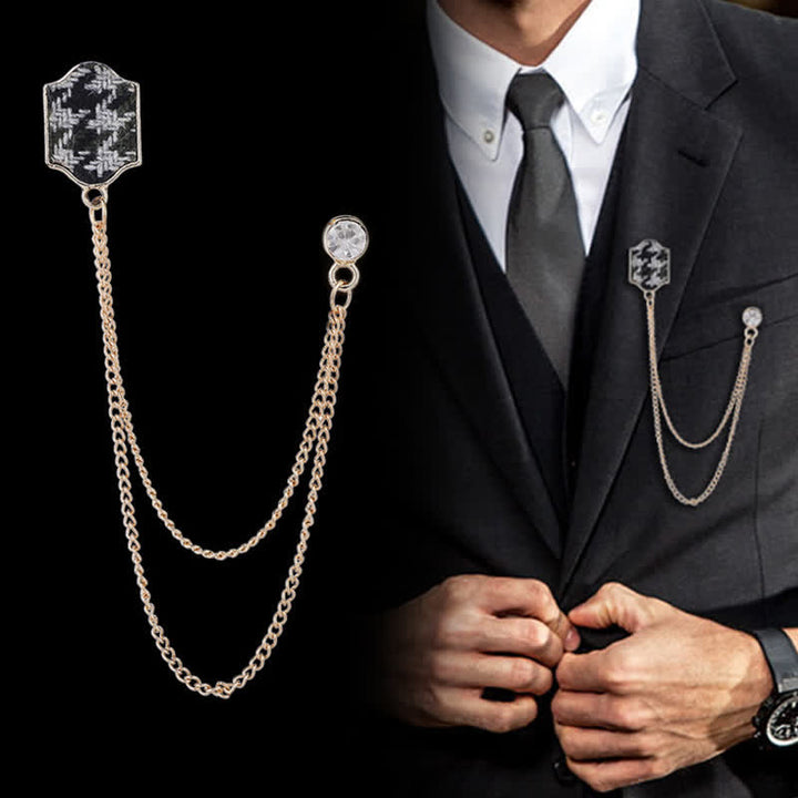 Broche de tela con personalidad británica para hombre