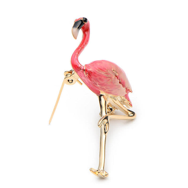 Broche de flamenco esmaltado exótico para mujer