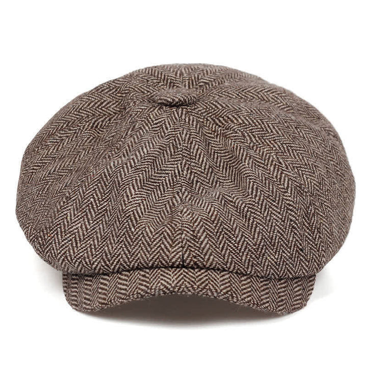 Boina octogonal con diseño de espiga retro