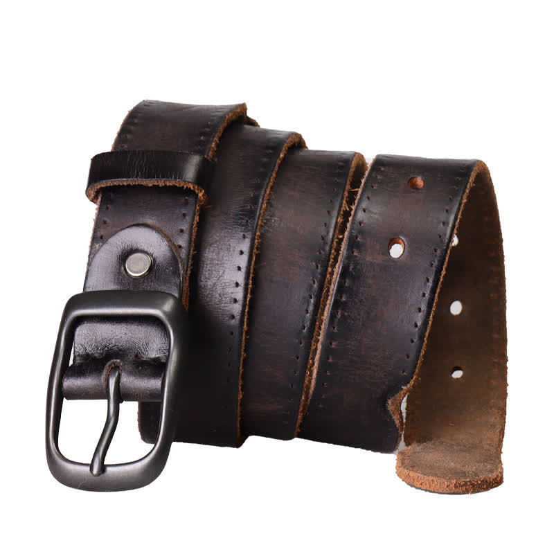 Cinturón de cuero desgastado estilo western para hombre