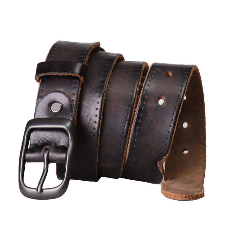 Cinturón de cuero desgastado estilo western para hombre
