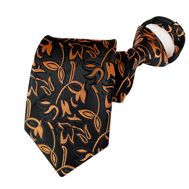 Corbata con cremallera y diseño retro de cachemira para hombre
