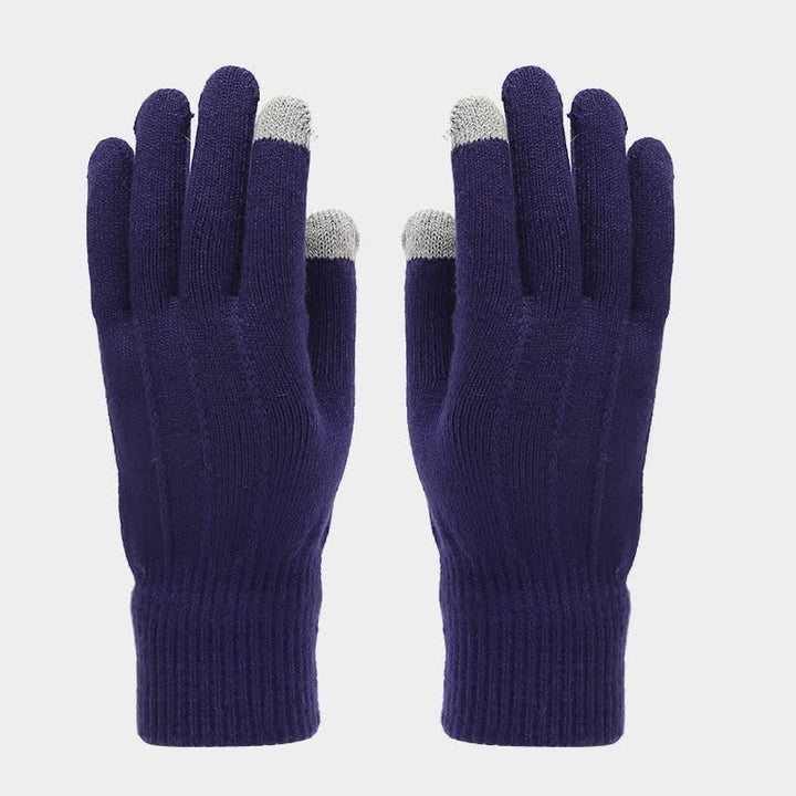 Conjunto de 3 piezas unisex clásico, versátil, con gorro, bufanda y guantes