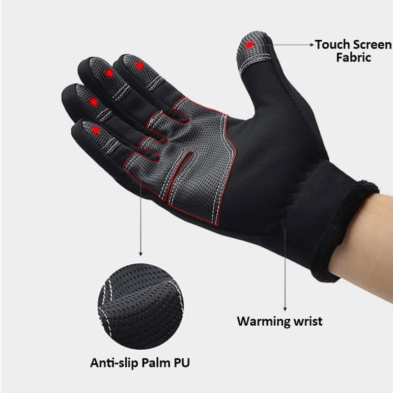 Guantes tácticos con cremallera impermeables para ciclismo al aire libre