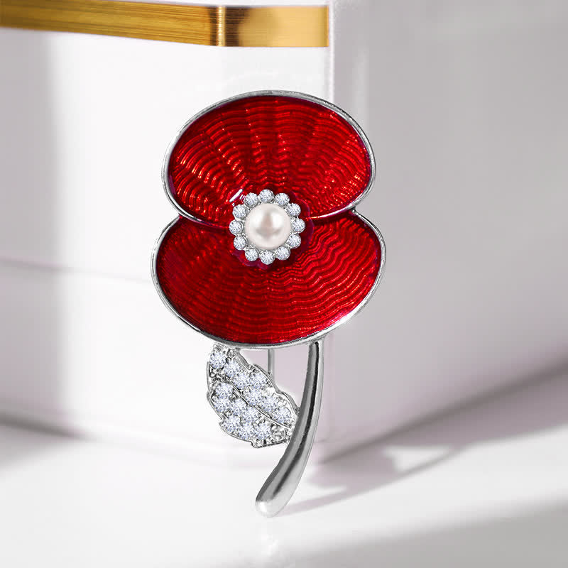 Broche de amapola del Día del Recuerdo de la Mujer