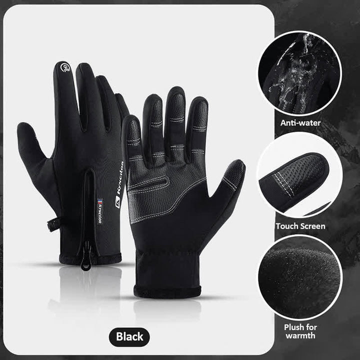 Guantes tácticos con cremallera impermeables para ciclismo al aire libre