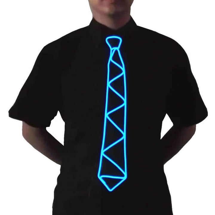 Corbata luminosa con tira de LED de neón