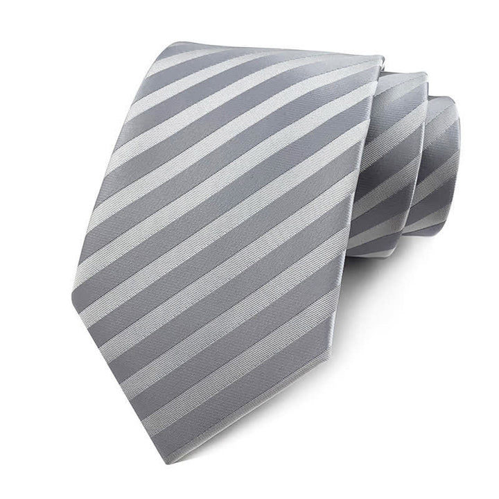Corbata de rayas de cuadros de alta densidad variada para hombre 