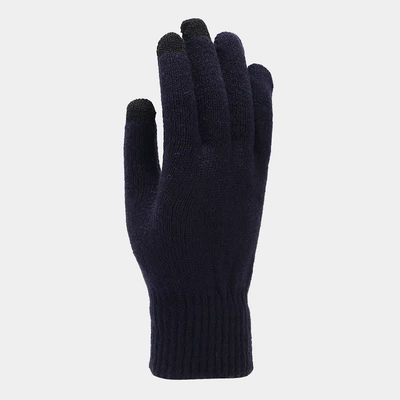 Conjunto de 3 guantes y bufanda unisex de sarga de color sólido