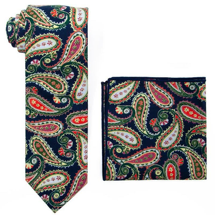 Conjunto de 2 corbatas de cachemira exóticas para hombre
