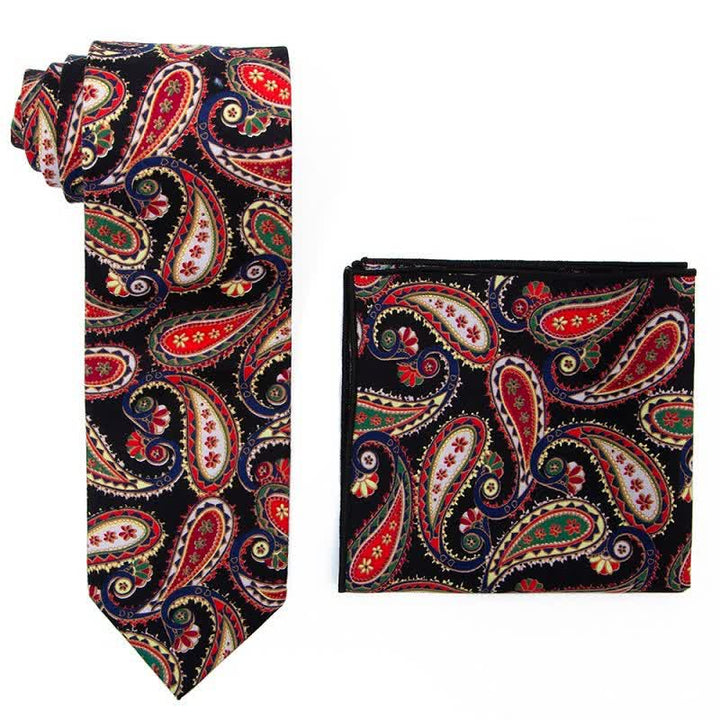 Conjunto de 2 corbatas de cachemira exóticas para hombre