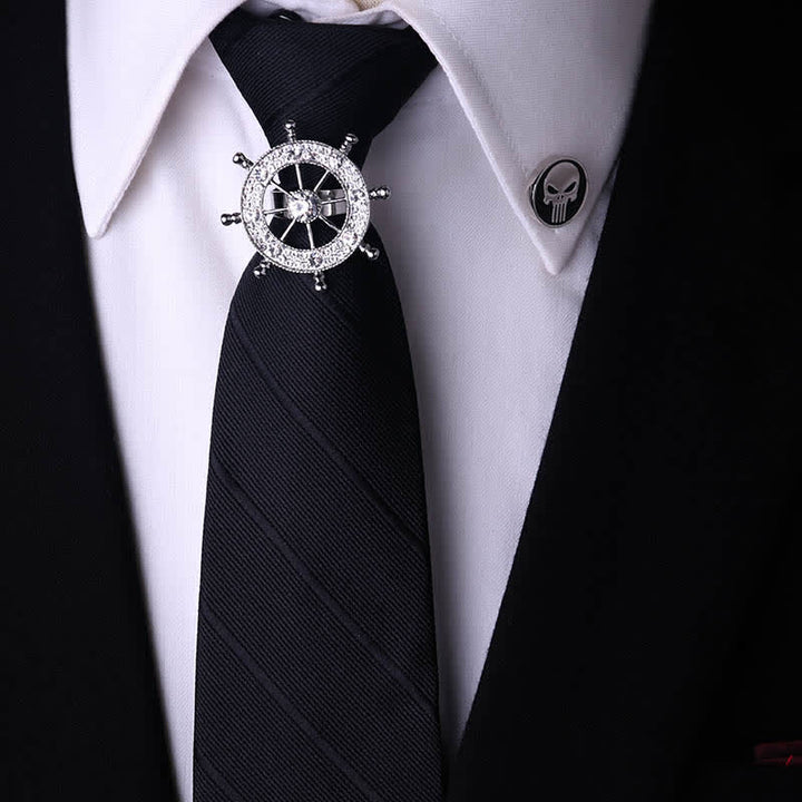 Corbata con hebilla estilo retro real para hombre