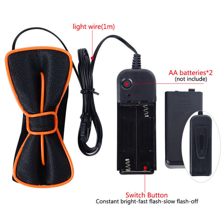 Pajarita luminosa con luz LED para hombre