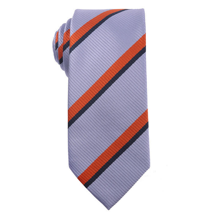 Corbata de rayas Paisley de la serie azul para hombre