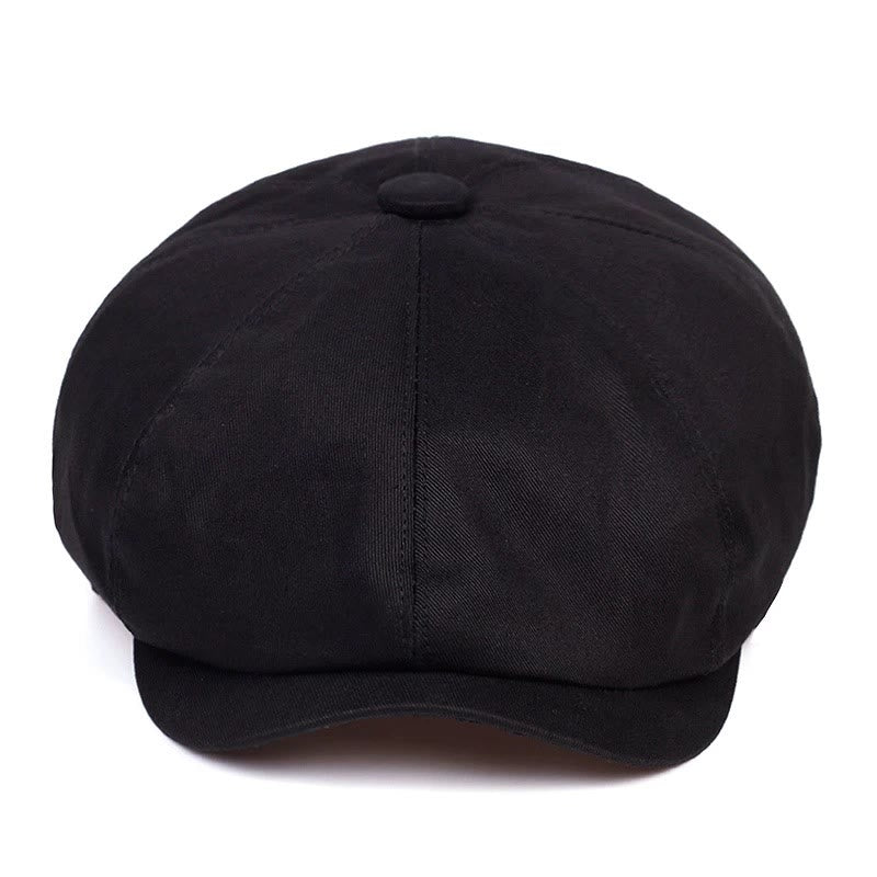 Gorra de boina octogonal de algodón británico Newsboy