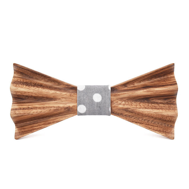 Pajarita de madera plegada en 3D estéreo marrón para hombre