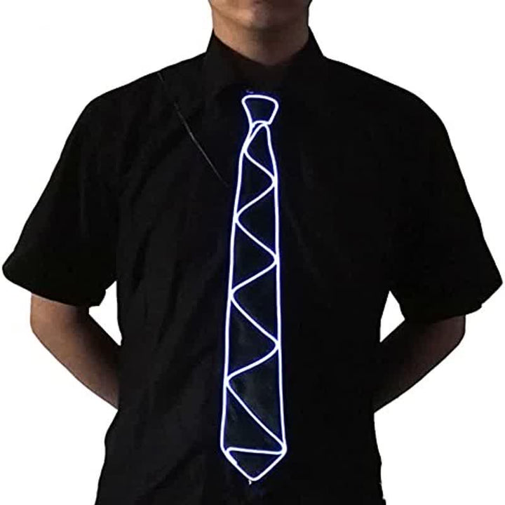 Corbata luminosa con tira de LED de neón