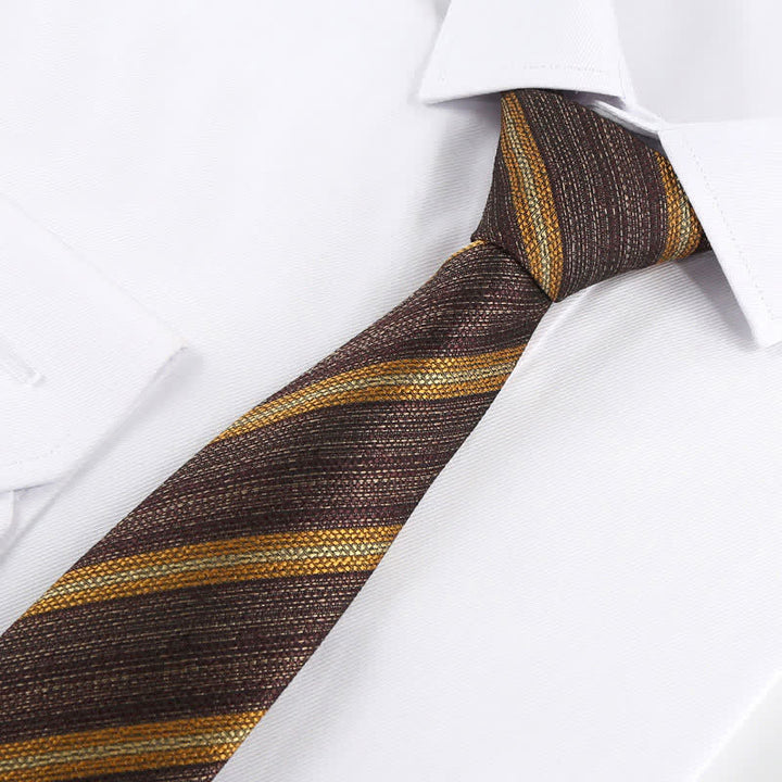 Corbata moderna de rayas con textura para hombre