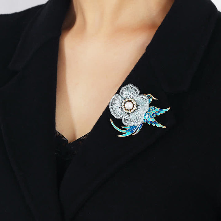 Broche de ave fénix bordada para mujer