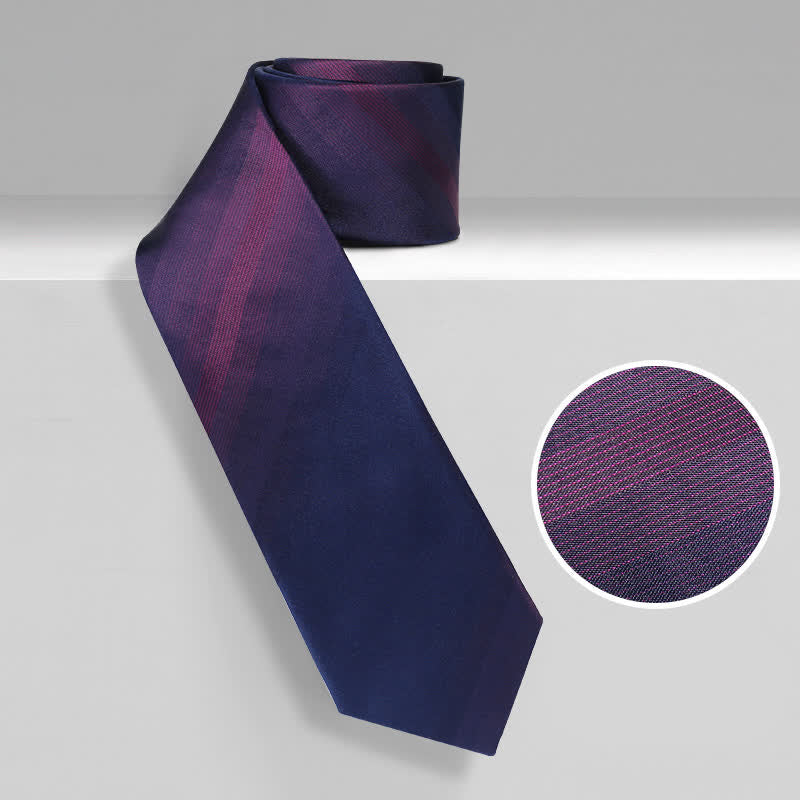Corbata de seda morada con degradado para hombre