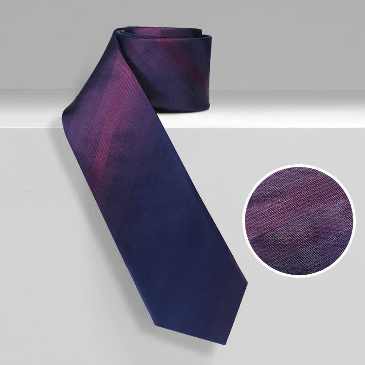 Corbata de seda morada con degradado para hombre