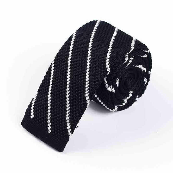 Corbata de punto con rayas diagonales para hombre