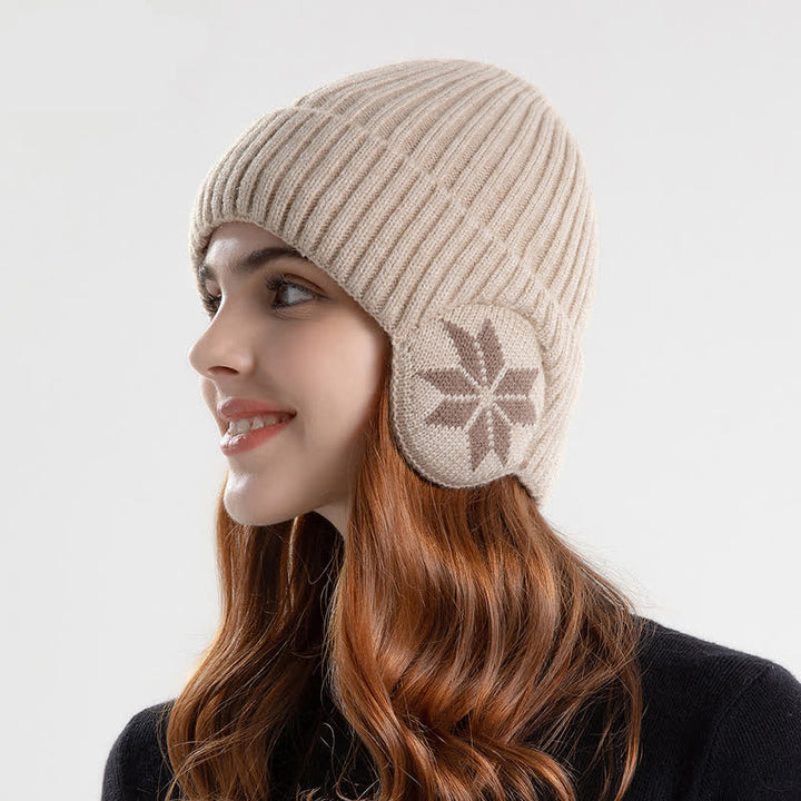 Gorro de punto grueso y cálido para invierno unisex