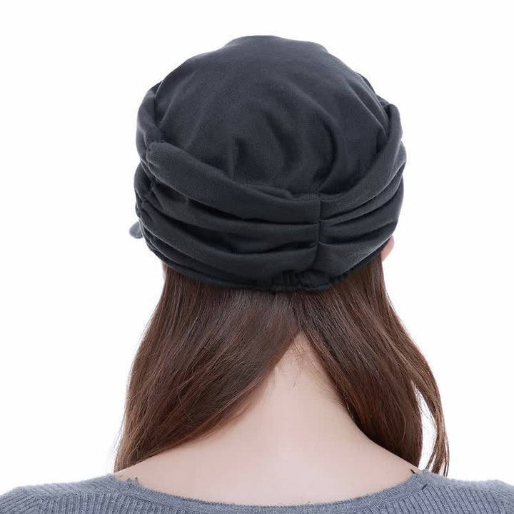 Gorra de béisbol plisada con ala suave para mujer