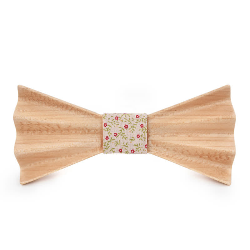 Pajarita de madera plegada en 3D con diseño estéreo Burlywood para hombre