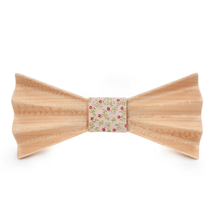 Pajarita de madera plegada en 3D con diseño estéreo Burlywood para hombre