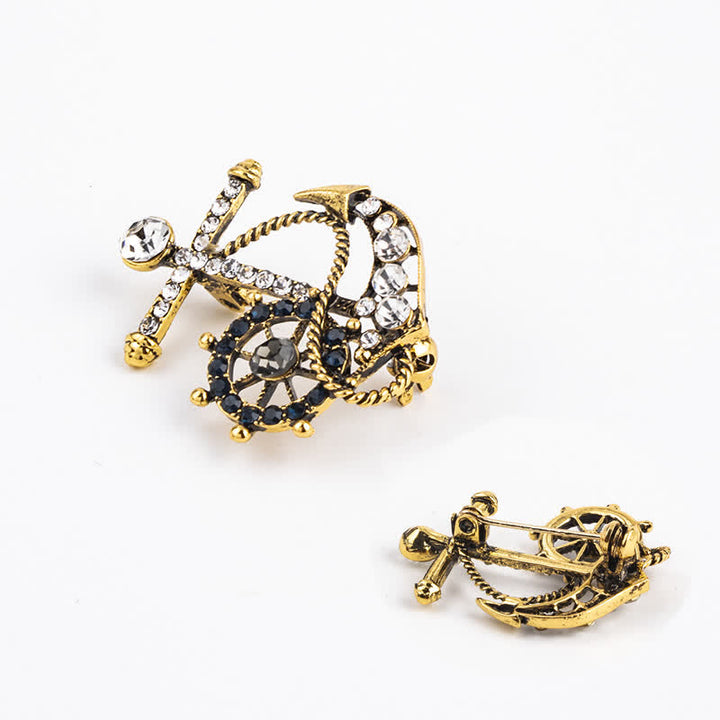 Broche de ancla de la marina de guerra para timonel de hombre