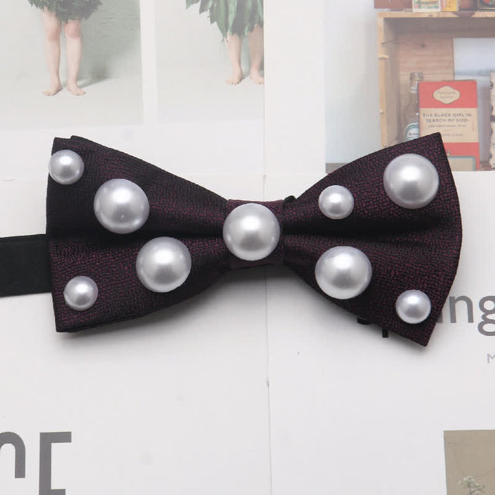 Pajarita de fiesta con perlas artificiales para bailar