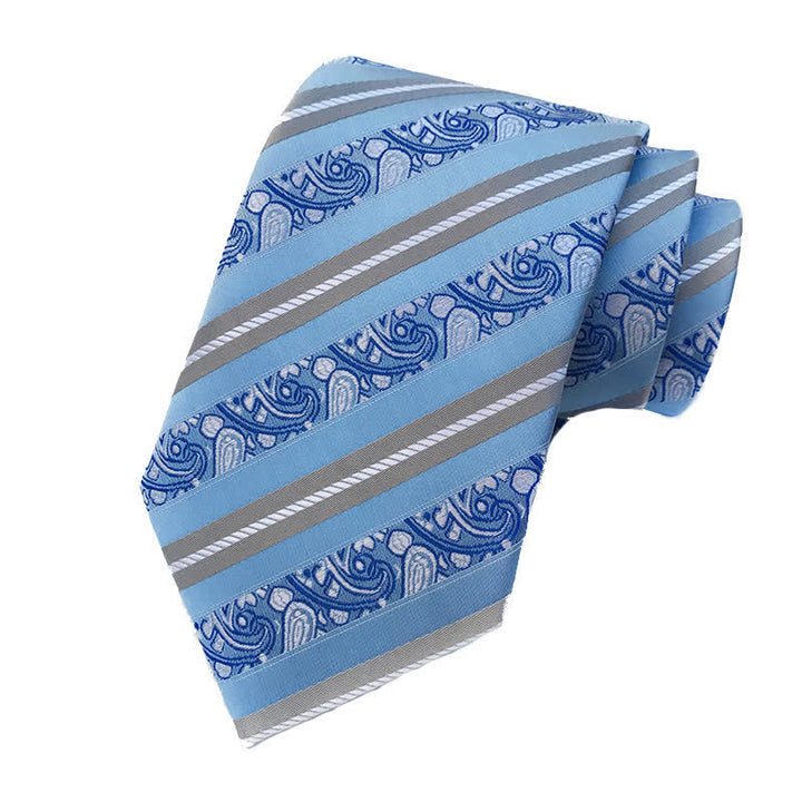 Corbata de rayas de cachemira mixta para hombre