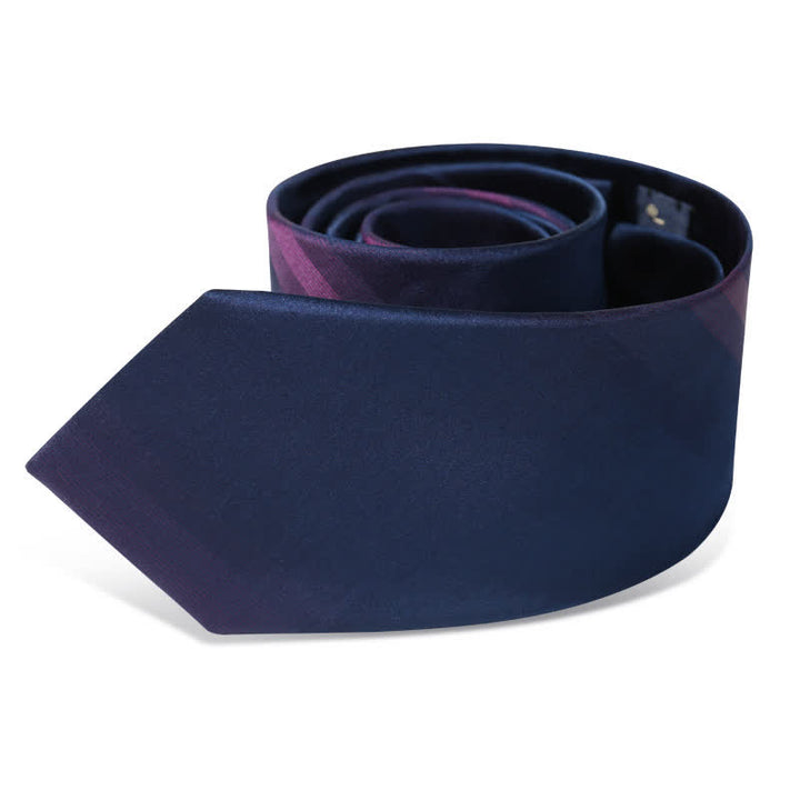 Corbata de seda morada con degradado para hombre