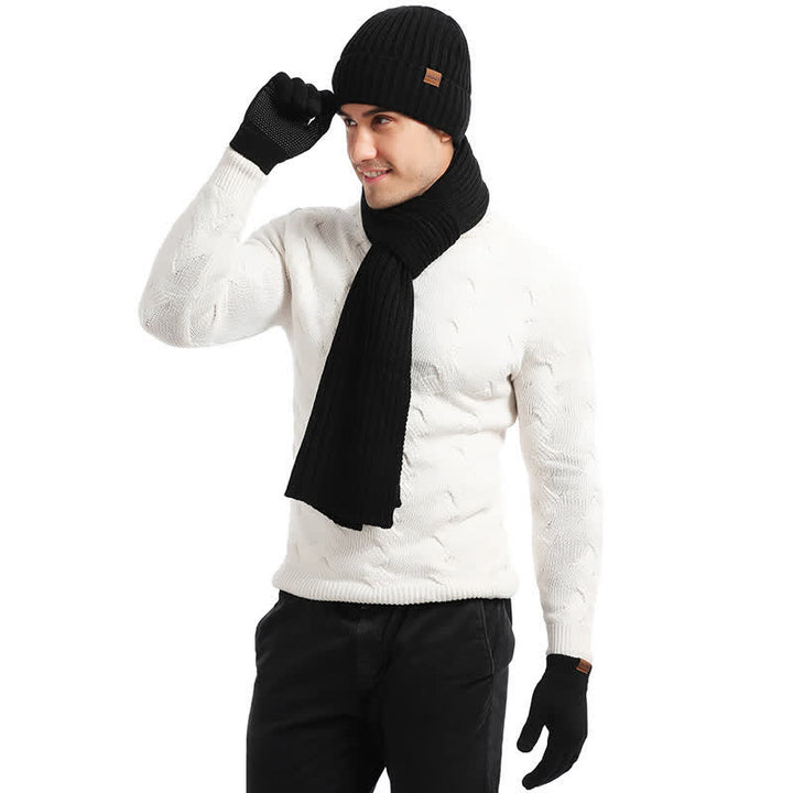 Juego de 3 gorros, bufandas y guantes para pantalla táctil